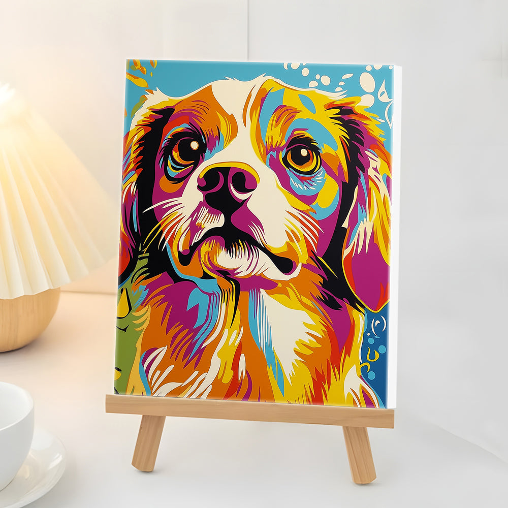 Bonte Hond Mini Schilderen op Nummers
