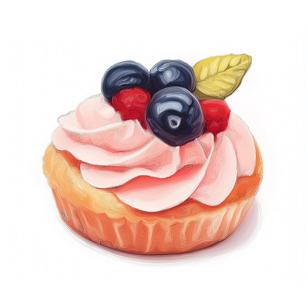 Bosbessen Cream Cake Mini Schilderen op Nummers