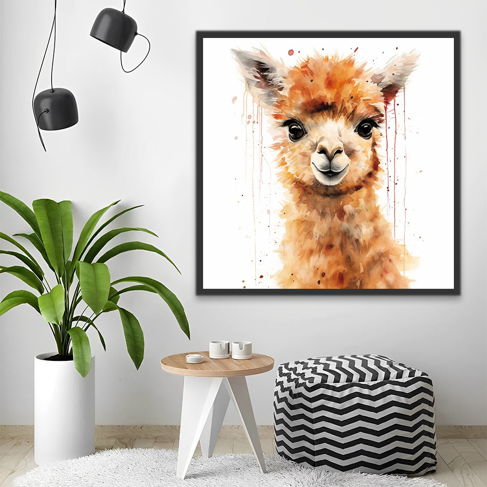 Bruine alpaca Schilderen op Nummers