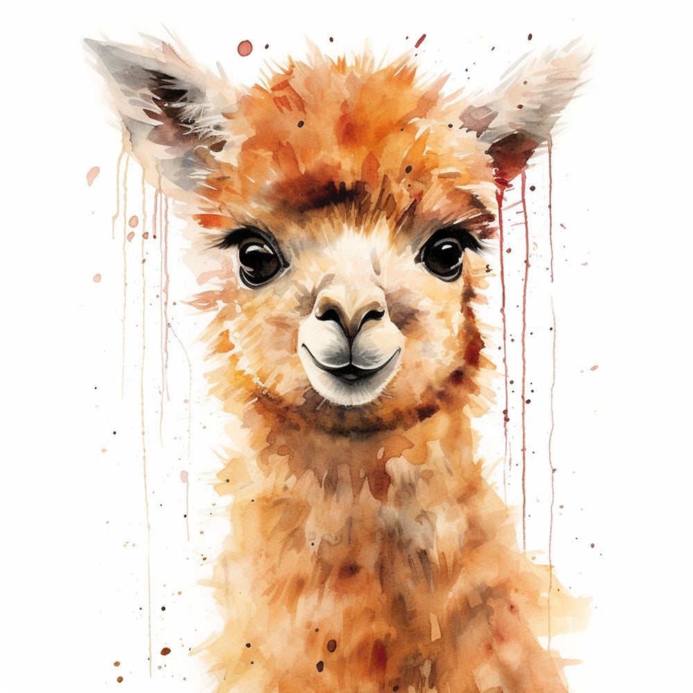 Bruine alpaca Schilderen op Nummers