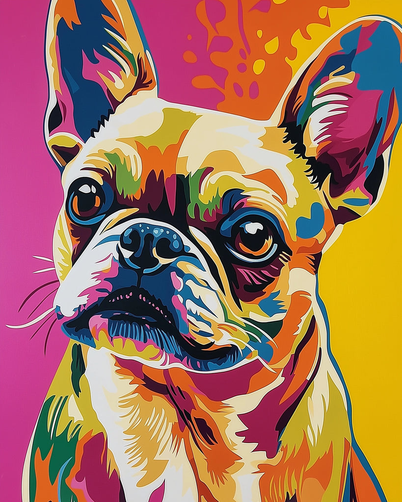 Bulldog Pop Art Mini Schilderen op Nummers