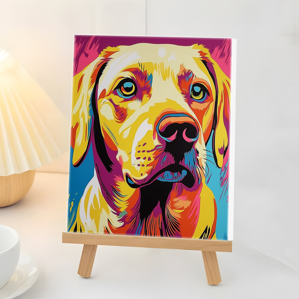Cartoon Golden Retriever Mini Schilderen op Nummers
