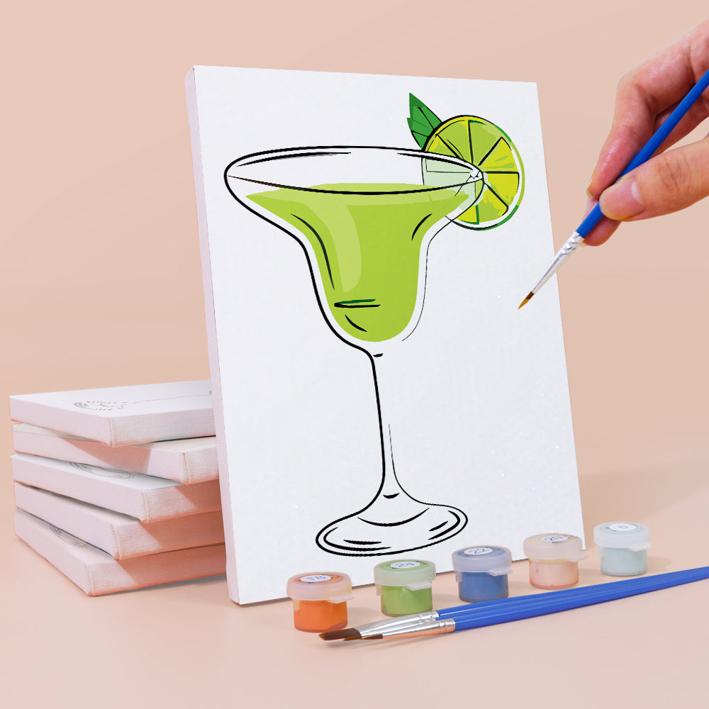 Cocktails met Verschillende Smaken 6 Stuks Mini Schilderen op Nummers