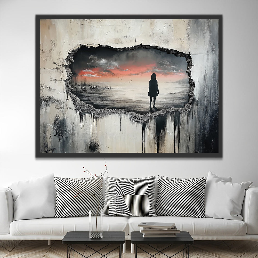 De Figuur op het Meer Schilderen op Nummers