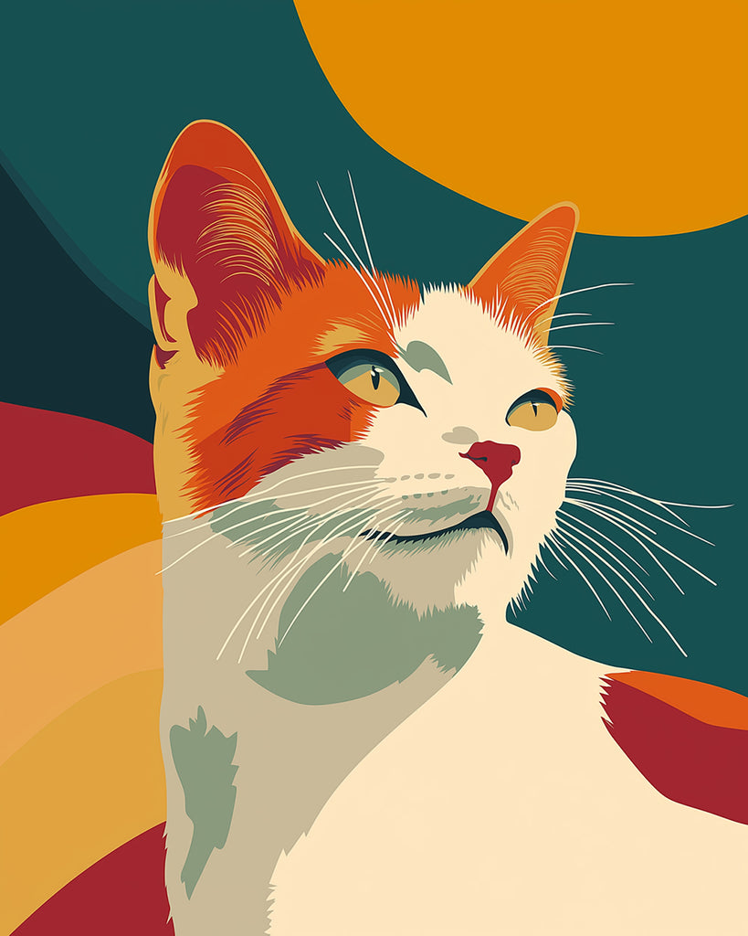 De Kat die Terugkeek Schilderen op Nummers