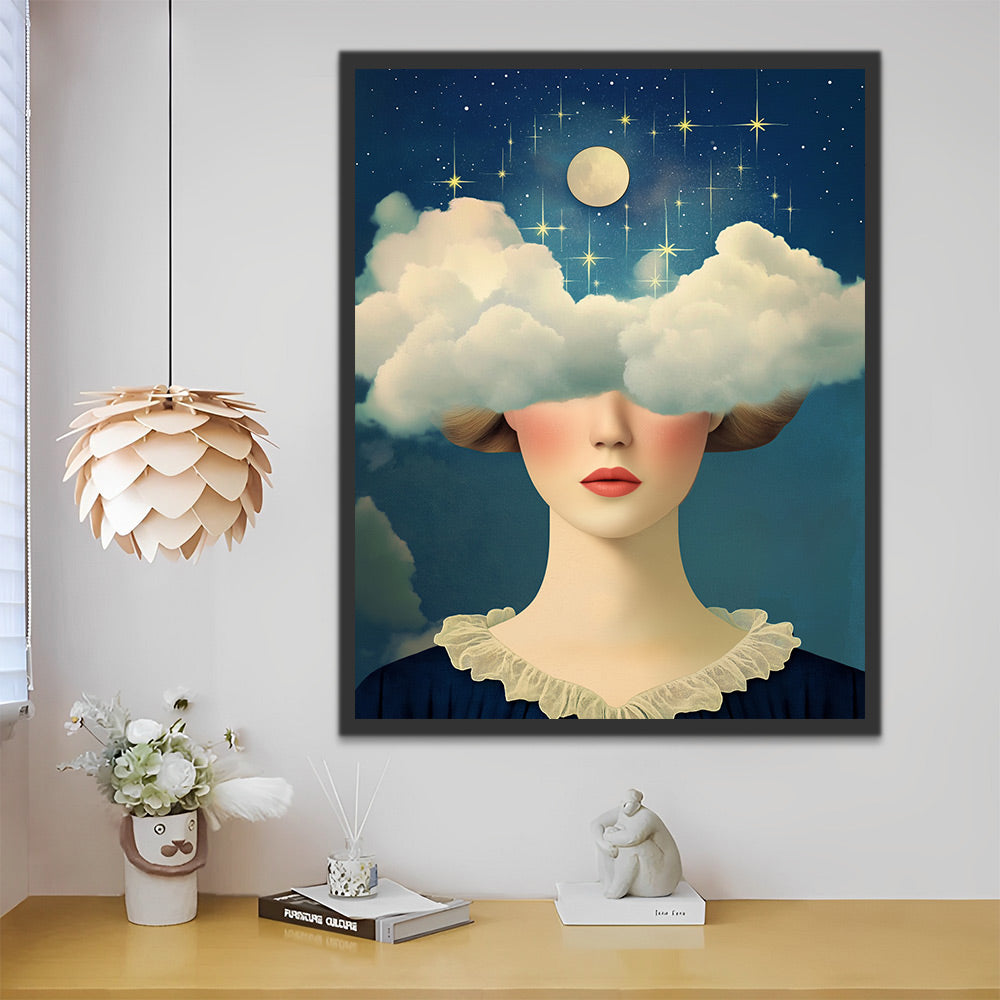 De Wolk en de Vrouw Schilderen op Nummers