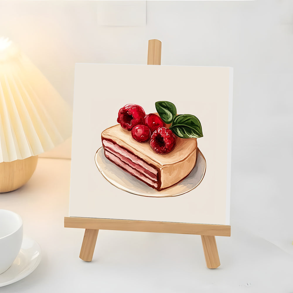 Dessert met Bessencrème Mini Schilderen op Nummers