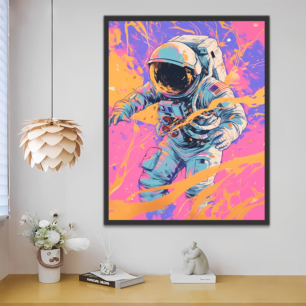 Een Coole Astronaut Schilderen op Nummers