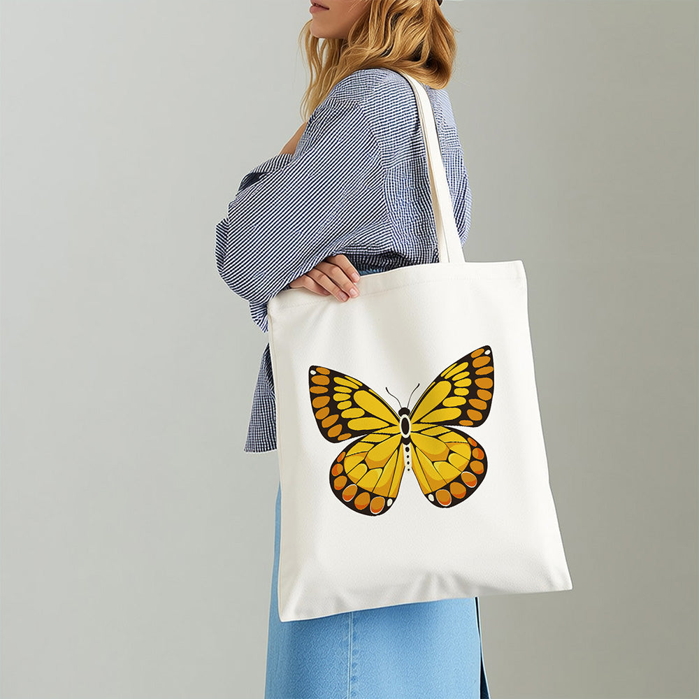 Een Gouden Vlinder Canvas Tote Bag Schilderen op Nummers