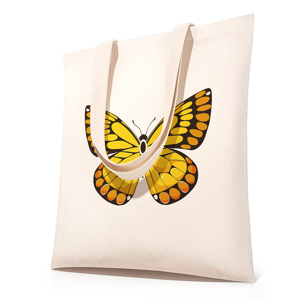Een Gouden Vlinder Canvas Tote Bag Schilderen op Nummers
