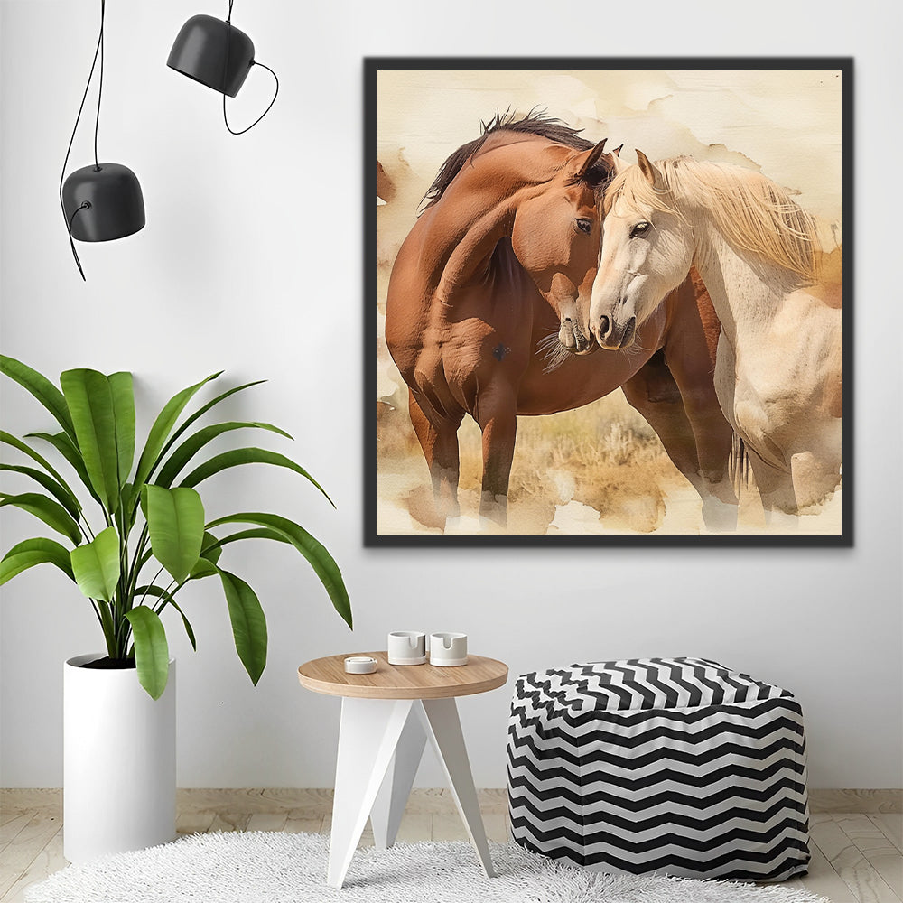 Een Paar Paarden Schilderen op Nummers