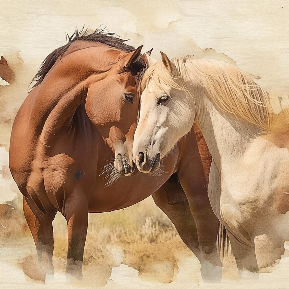 Een Paar Paarden Schilderen op Nummers