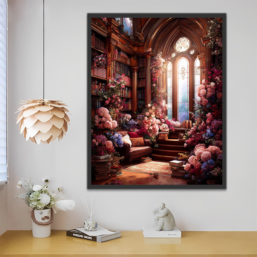 Een Prachtige Kamer vol Bloemen Schilderen op Nummers