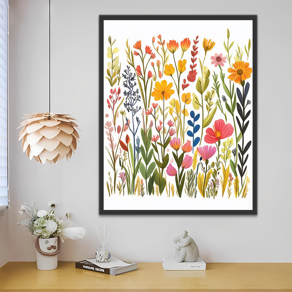 Eenvoudige Bloemenstruik Schilderen op Nummers