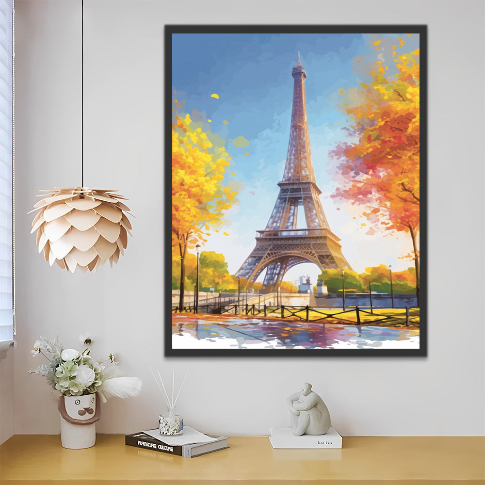 Eiffeltoren in Herfstkleuren Schilderen op Nummers