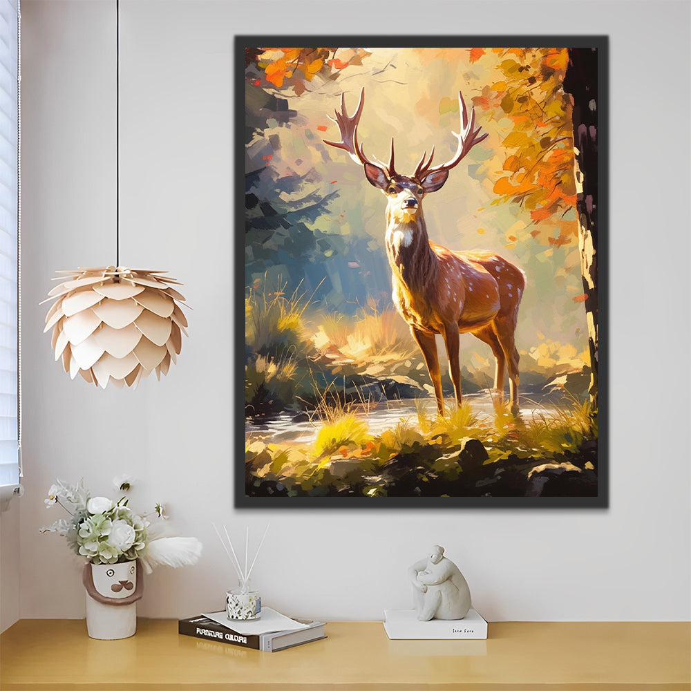 Elanden in de Herfst Schilderen op Nummers
