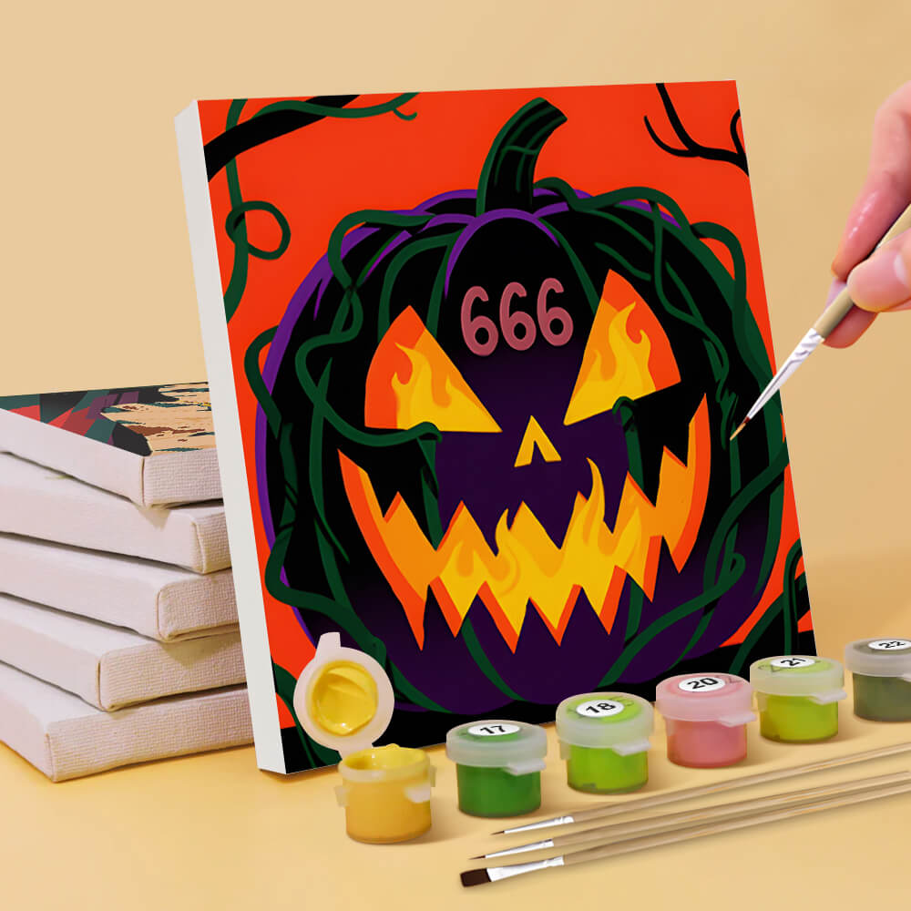 Eng Halloween 6 Stuks Mini Schilderen op Nummers