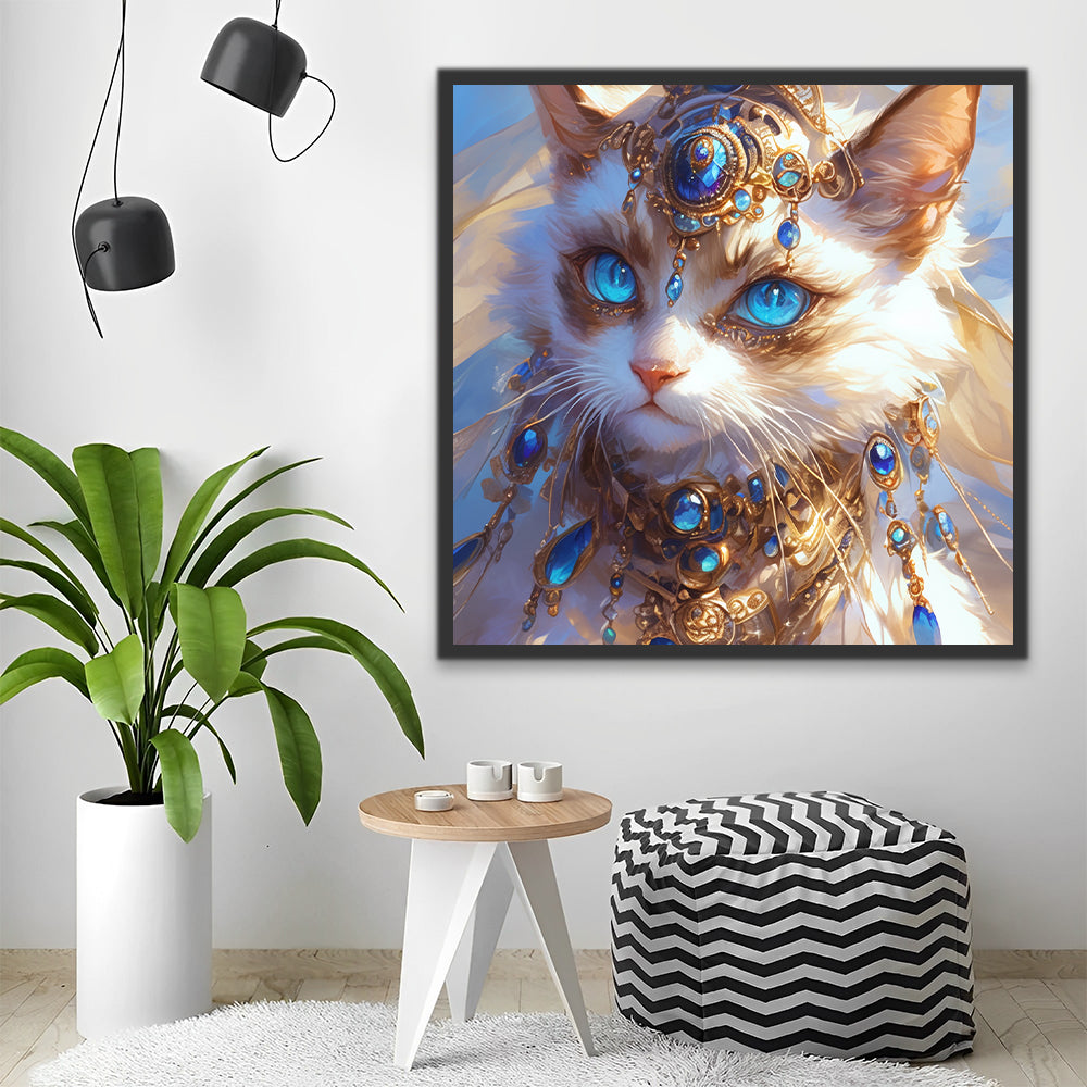 Exotische Kat met Blauwe Ogen Schilderen op Nummers