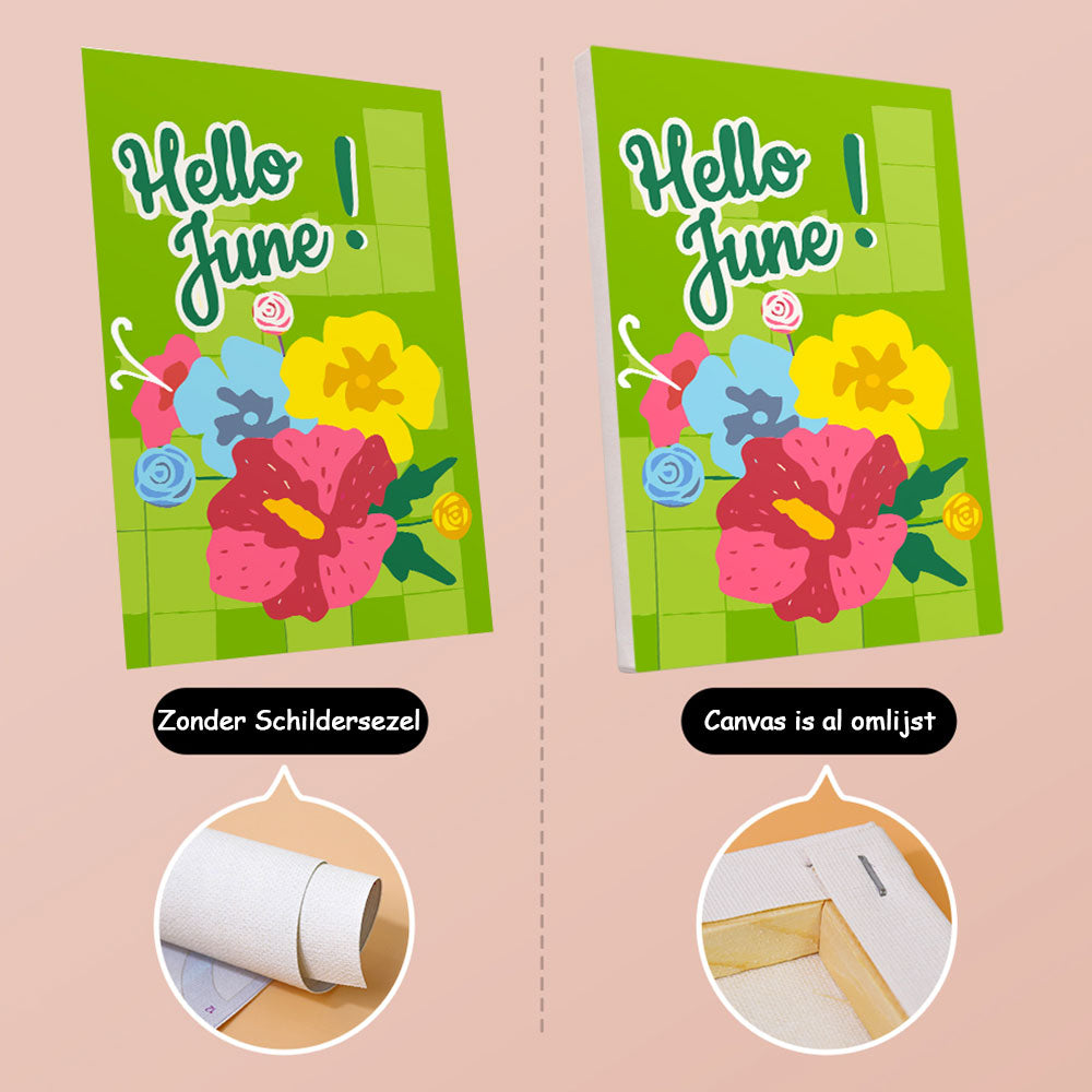 Fijne Juni Vakanties 6 Stuks Mini Schilderen op Nummers