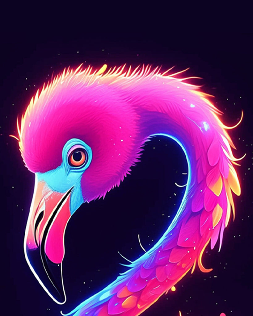 Flamingo Gloeien in het Donker Schilderen op Nummers