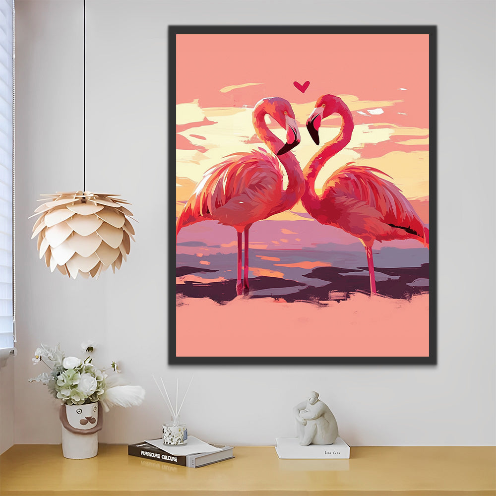 Flamingo Paar Schilderen op Nummers