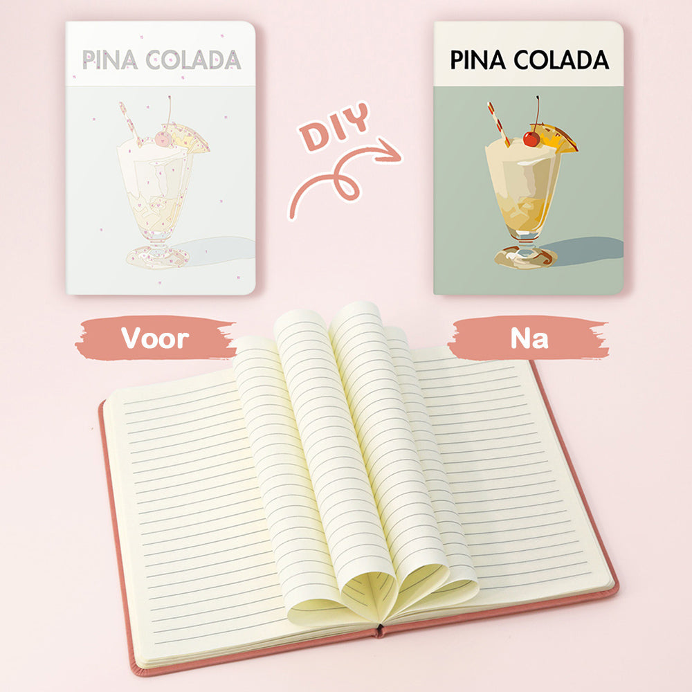 Fruit Rum Drankje met Ijs Notitieboek Schilderen op Nummers