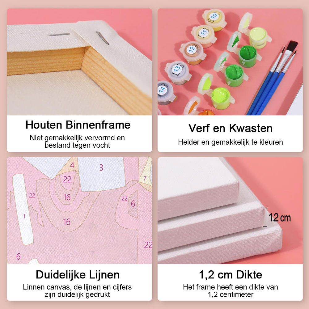 Fruitige Cocktail 6 Stuks Mini Schilderen op Nummers