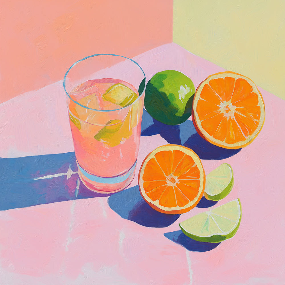 Fruitige Drank met Citroen en Sinaasappel Schilderen op Nummers