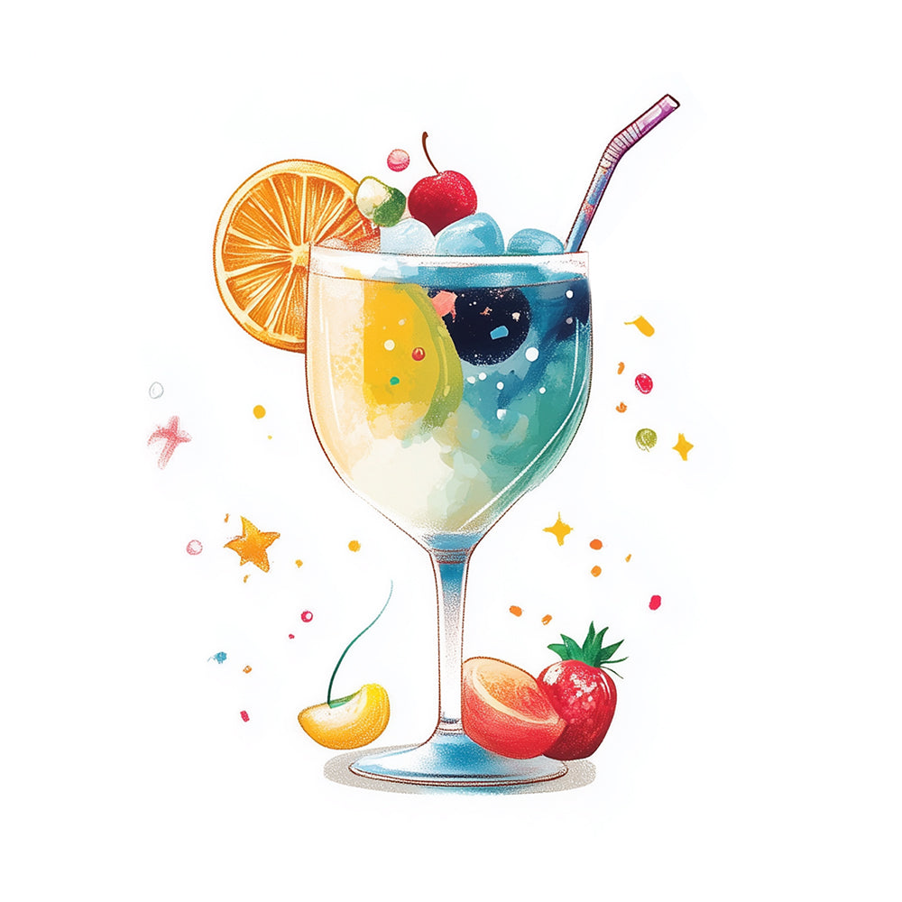 Fruitige Zomercocktail Mini Schilderen op Nummers