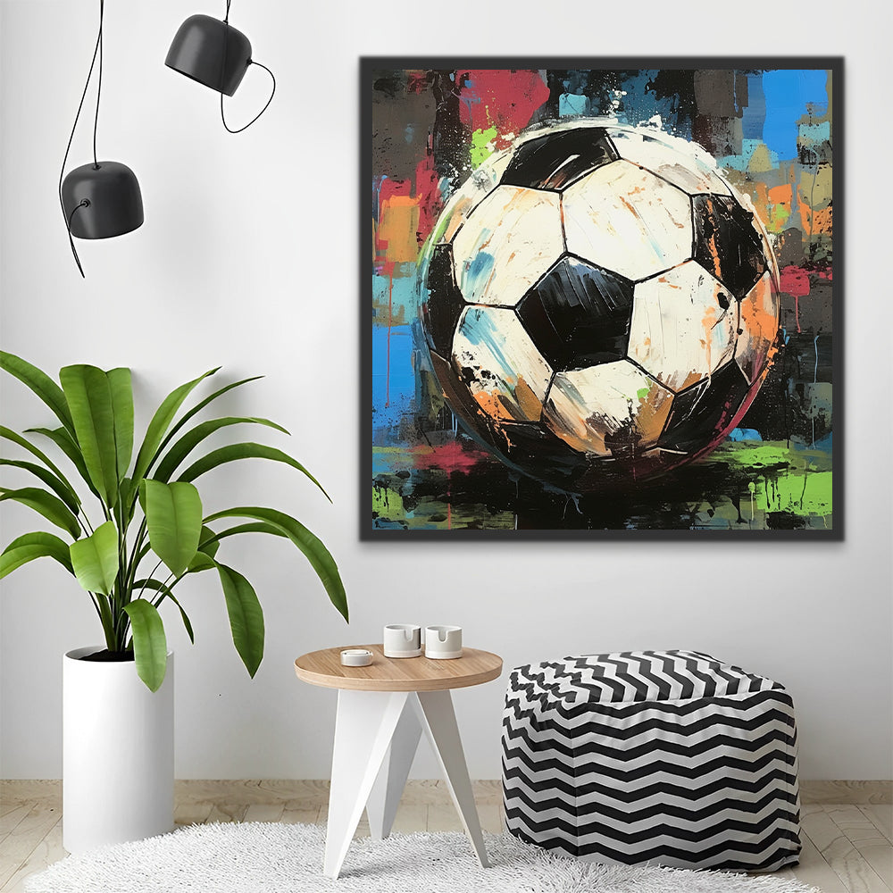 Gebruikte Voetballen Schilderen op Nummers