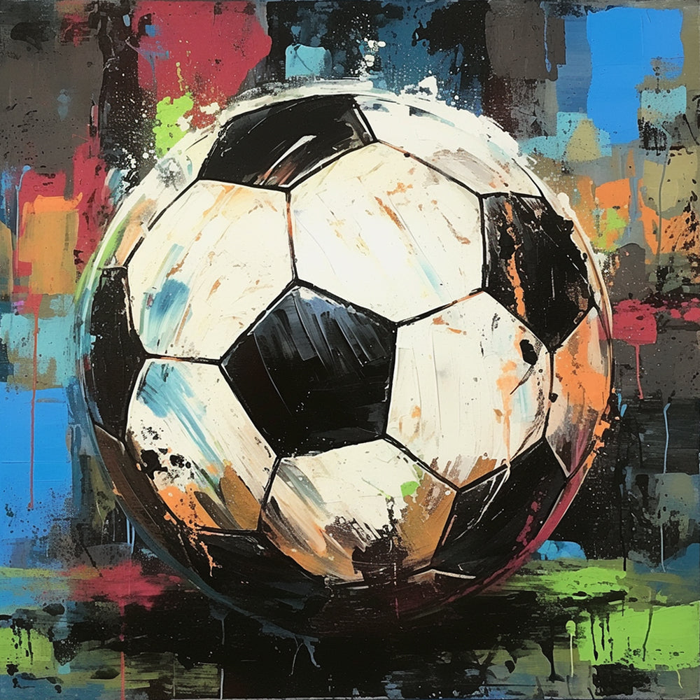 Gebruikte Voetballen Schilderen op Nummers