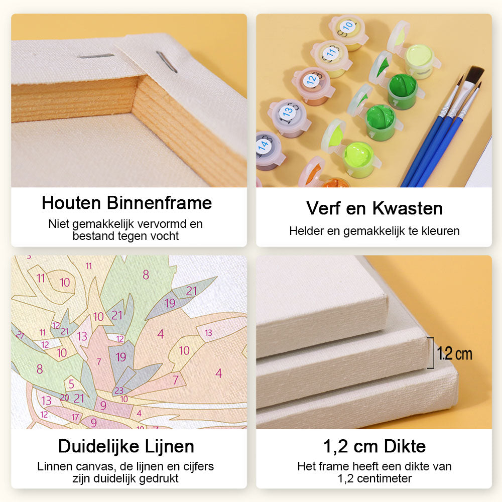 Gekoeld Blikjesap 6 Stuks Mini Schilderen op Nummers