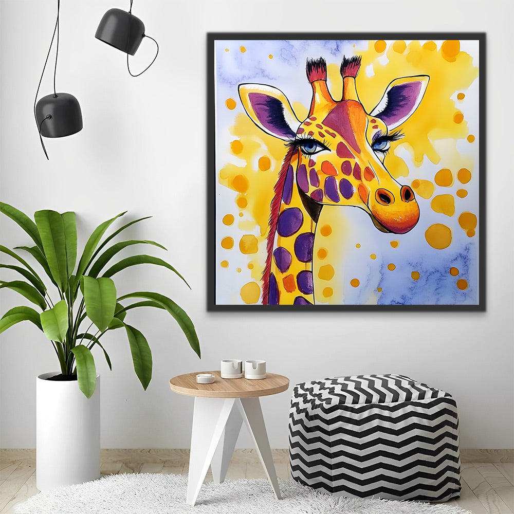 Gele Giraffe Schilderen op Nummers