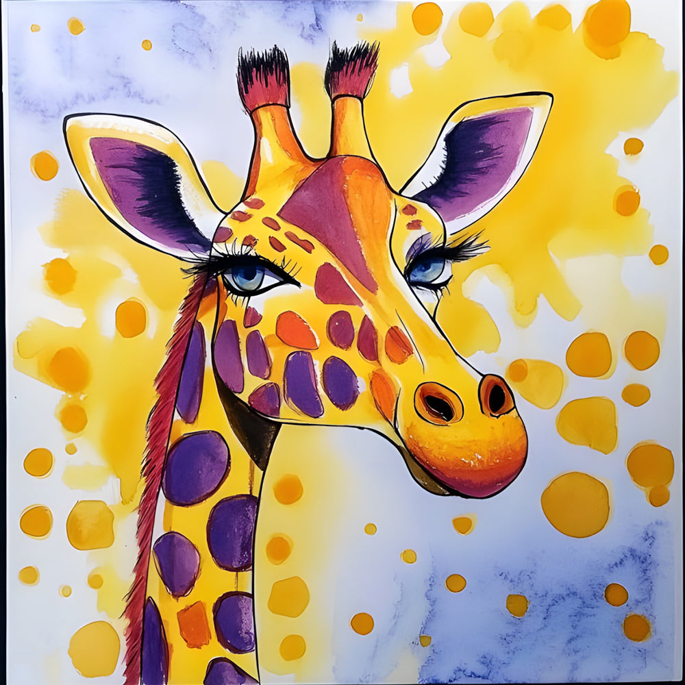 Gele Giraffe Schilderen op Nummers