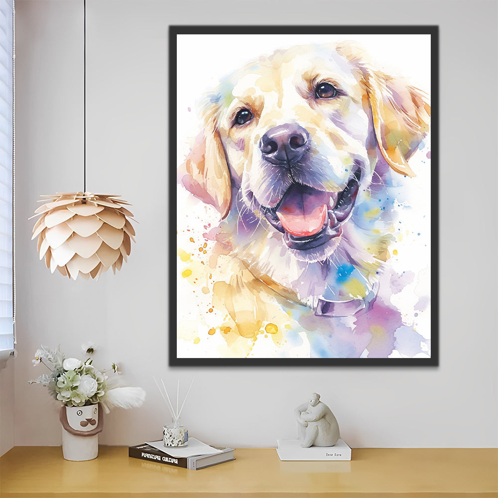 Gelukkige Golden Retriever Schilderen op Nummers