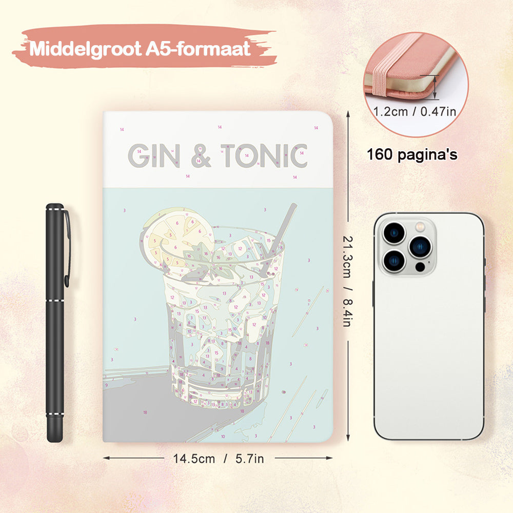 Gin Tonic Notitieboek Schilderen op Nummers