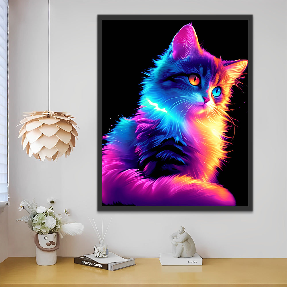 Gloeiende Kitten Schilderen op Nummers