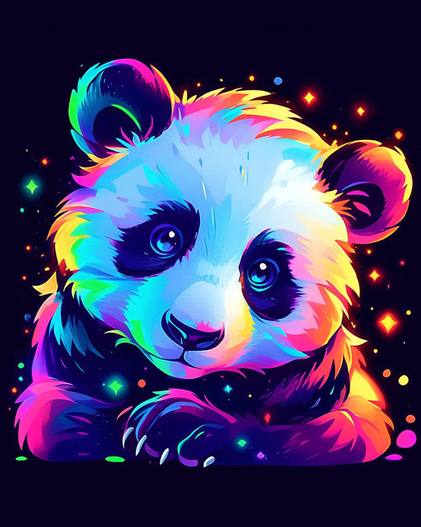 Gloeiende Panda Schilderen op Nummers