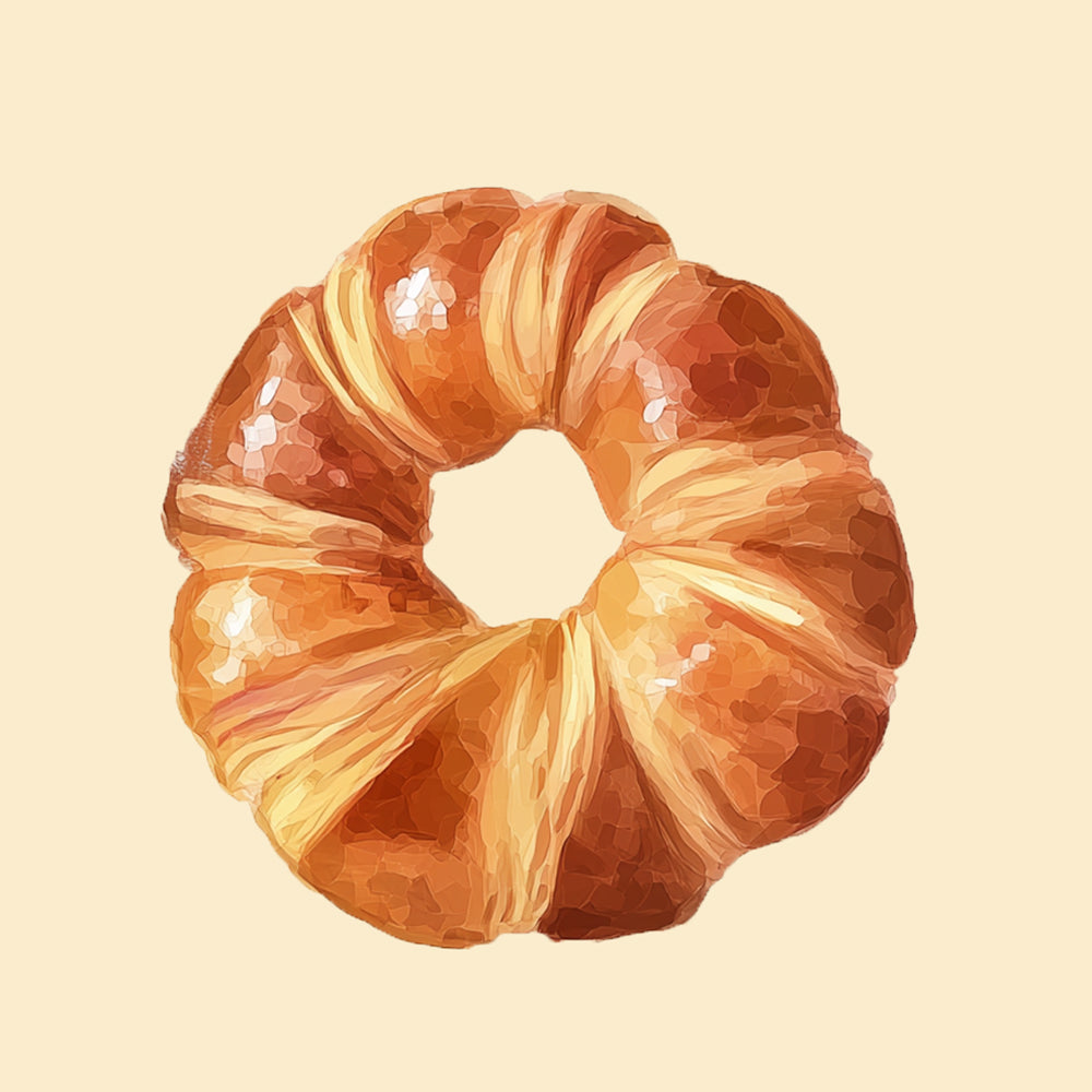 Goudgele en Luchtige Bagel Mini Schilderen op Nummers