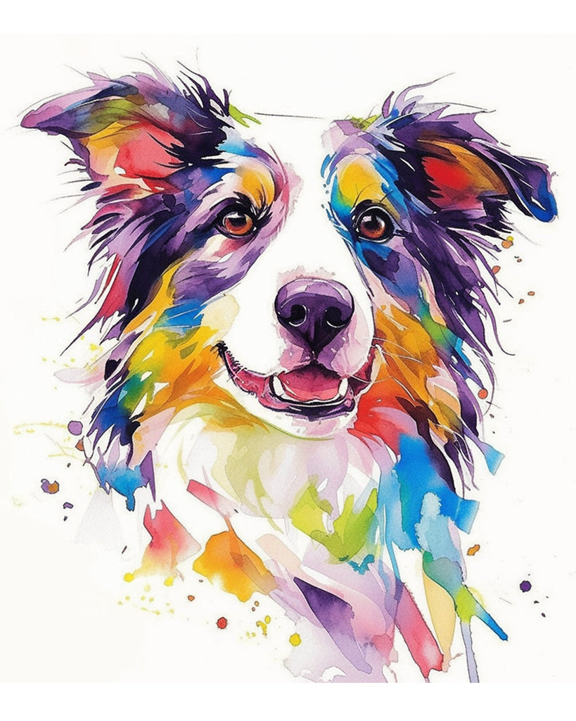 Graffiti Border Collie Hond Schilderen op Nummers