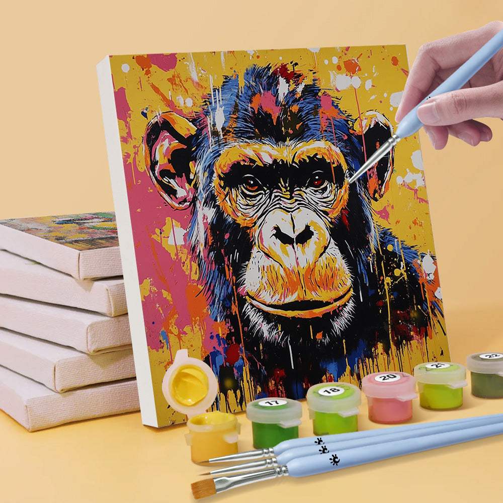 Graffitistijl Dieren 6 Stuks Mini Schilderen op Nummers