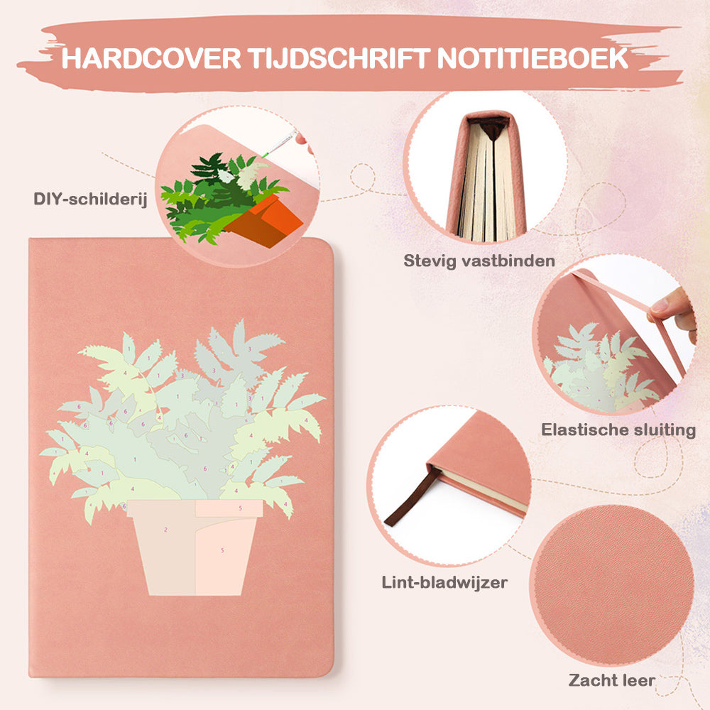 Groene Kamerplanten Notitieboek Schilderen op Nummers