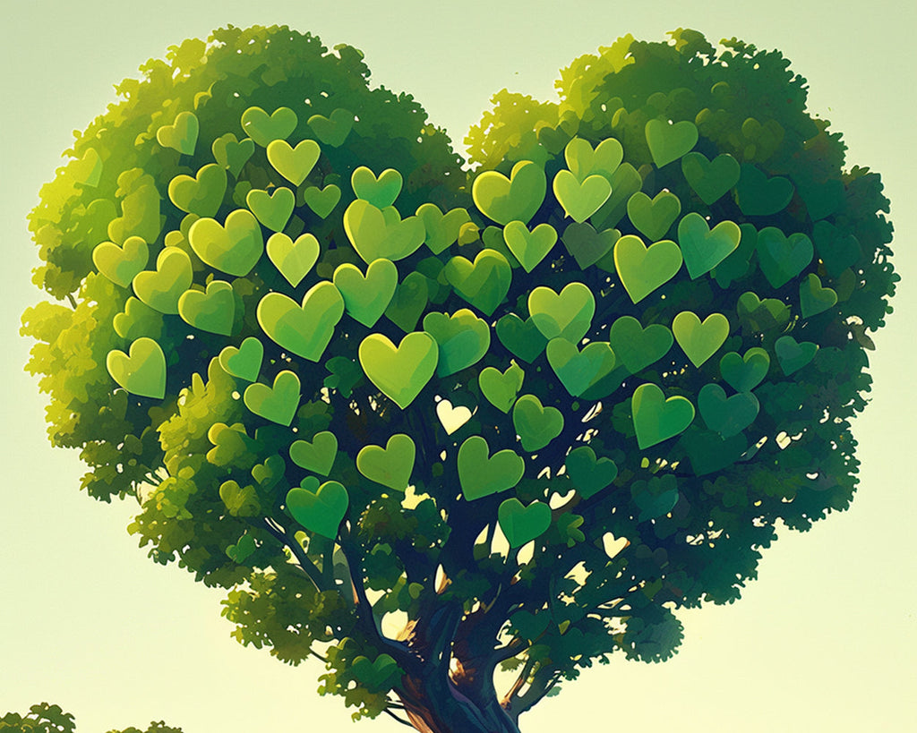Groene Liefdesverklaring Schilderen op Nummers