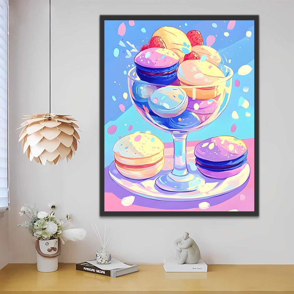 Heel Veel Mooie Macarons Schilderen op Nummers