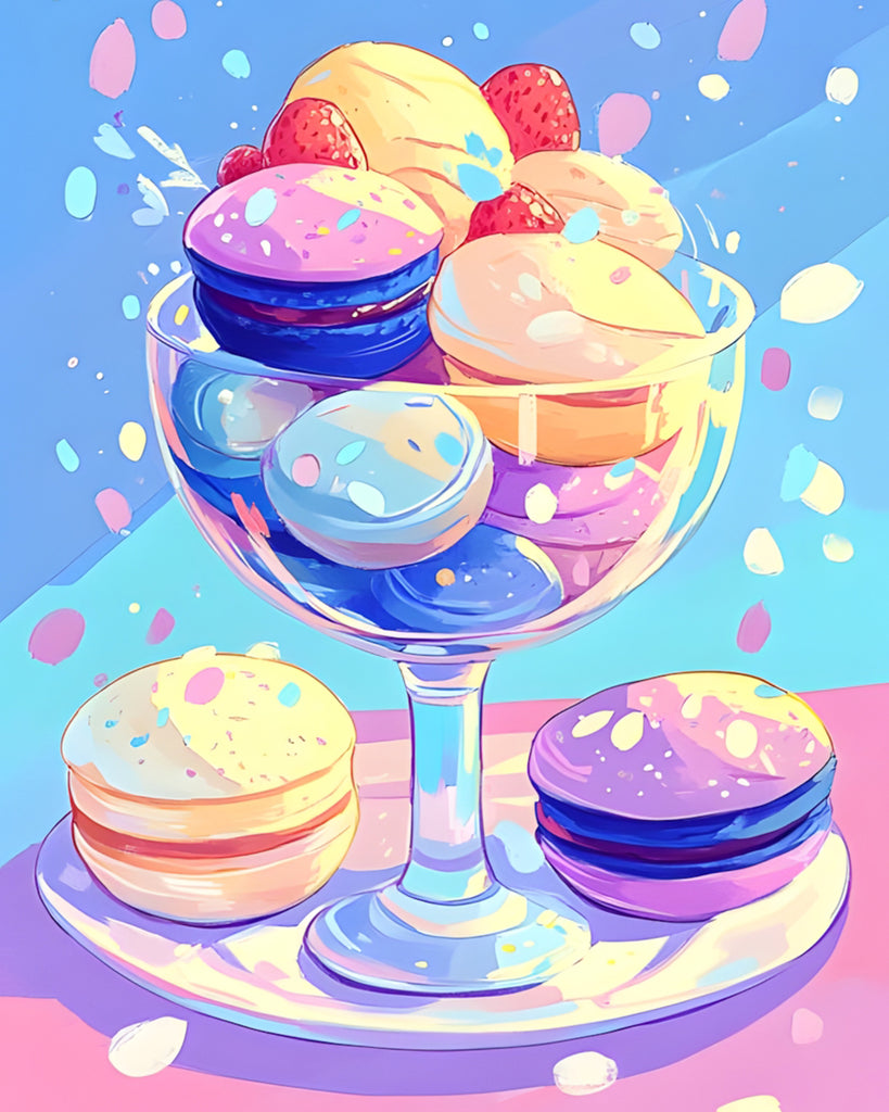 Heel Veel Mooie Macarons Schilderen op Nummers