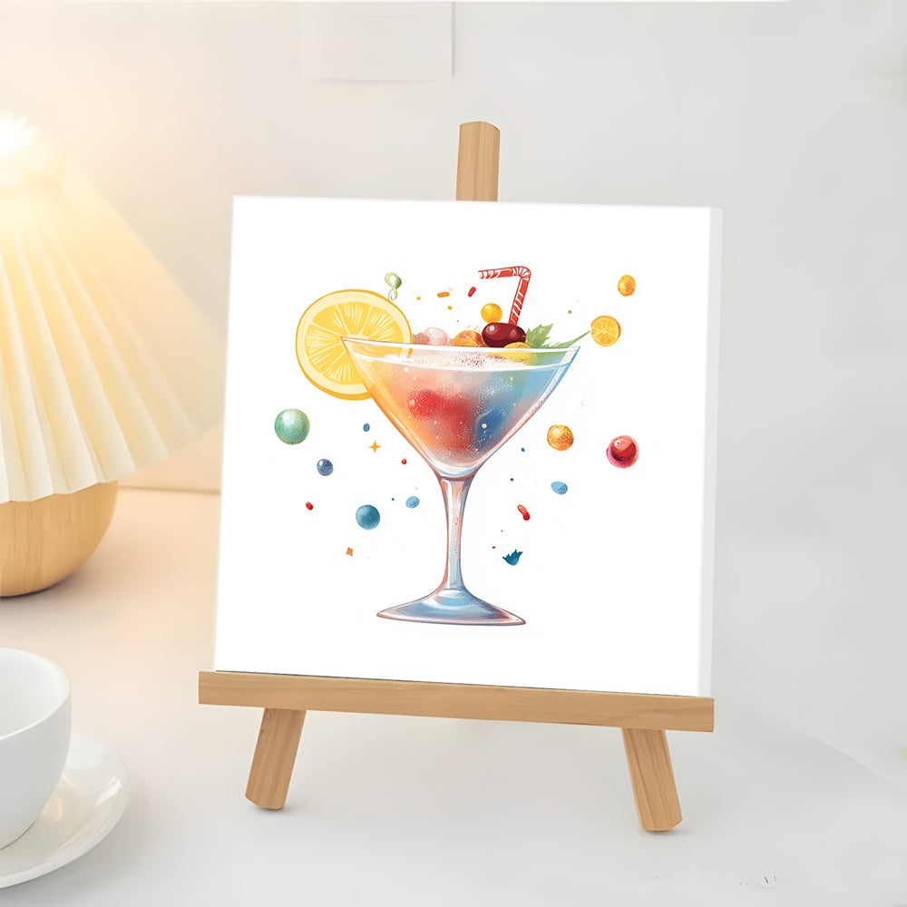 Heerlijke Driehoeksbeker Cocktail Mini Schilderen op Nummers