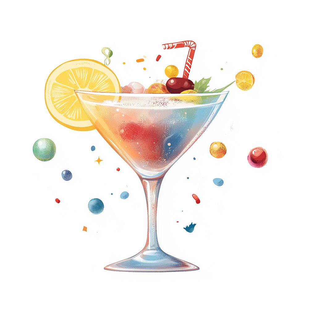 Heerlijke Driehoeksbeker Cocktail Mini Schilderen op Nummers
