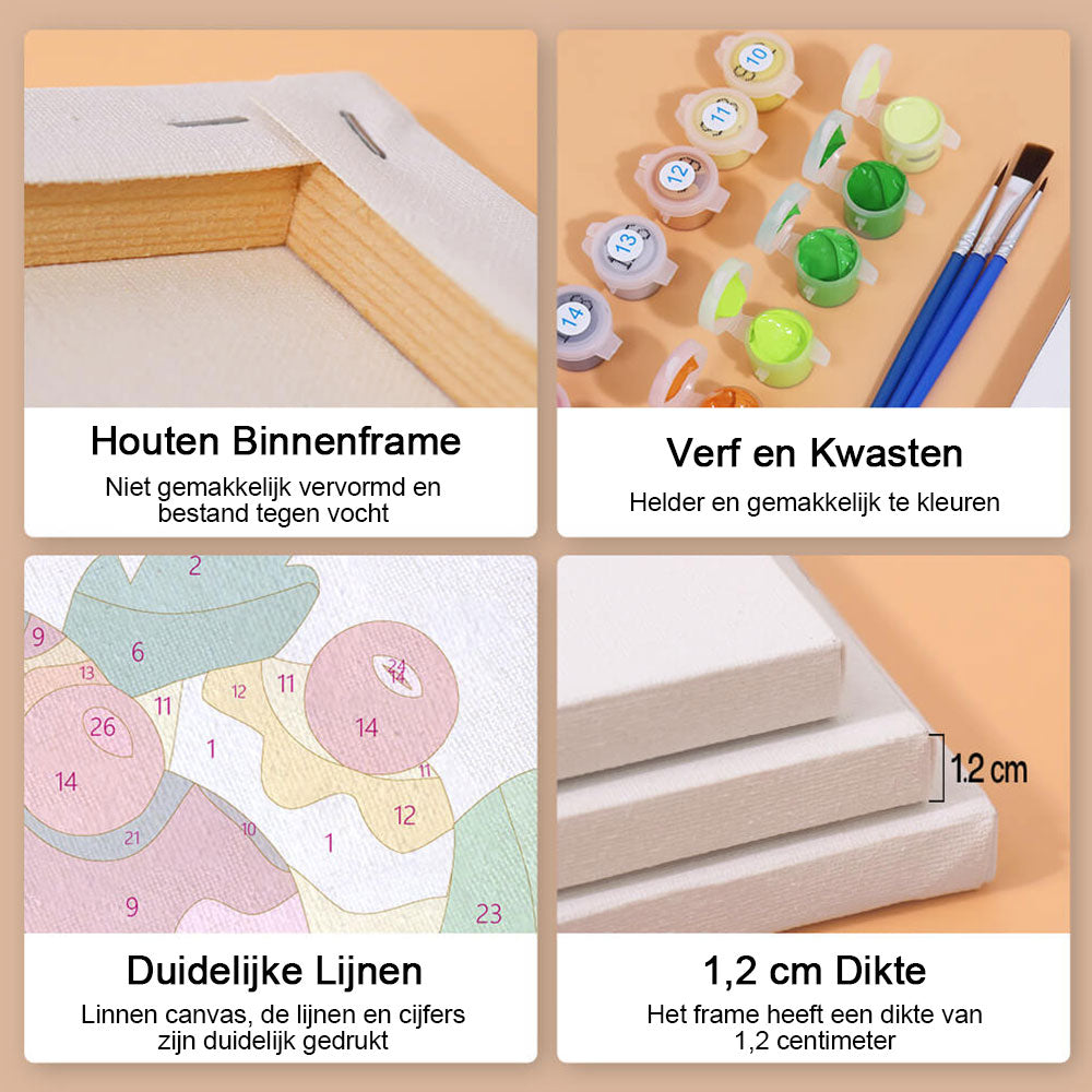 Heerlijke IJsbollen 6 Stuks Mini Schilderen op Nummers