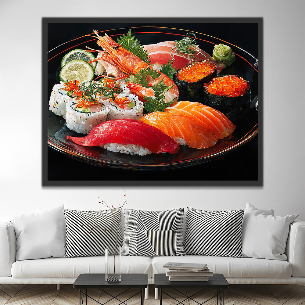 Heerlijke Zeevruchtensushi Schilderen op Nummers
