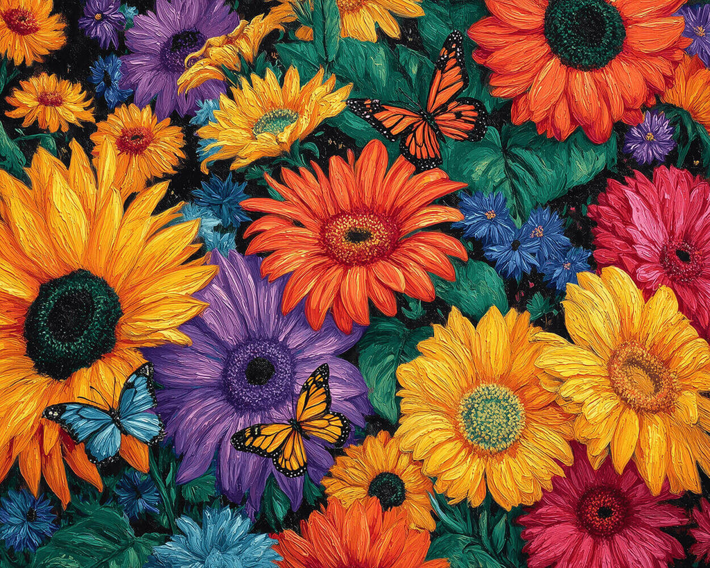 Heldere en Kleurrijke Chrysanten Schilderen op Nummers